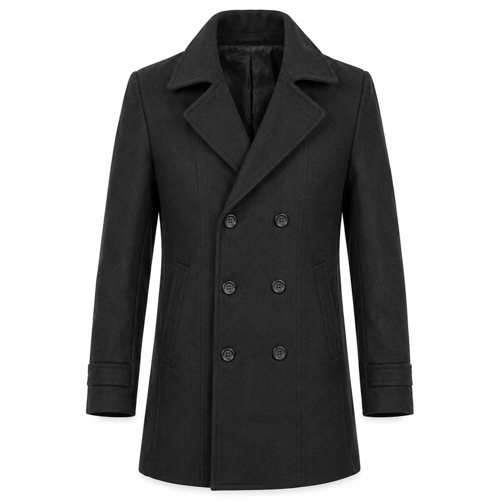 Alpine Swiss Peacoat XL Wool Blend Classic Dark Academia Professional Winter